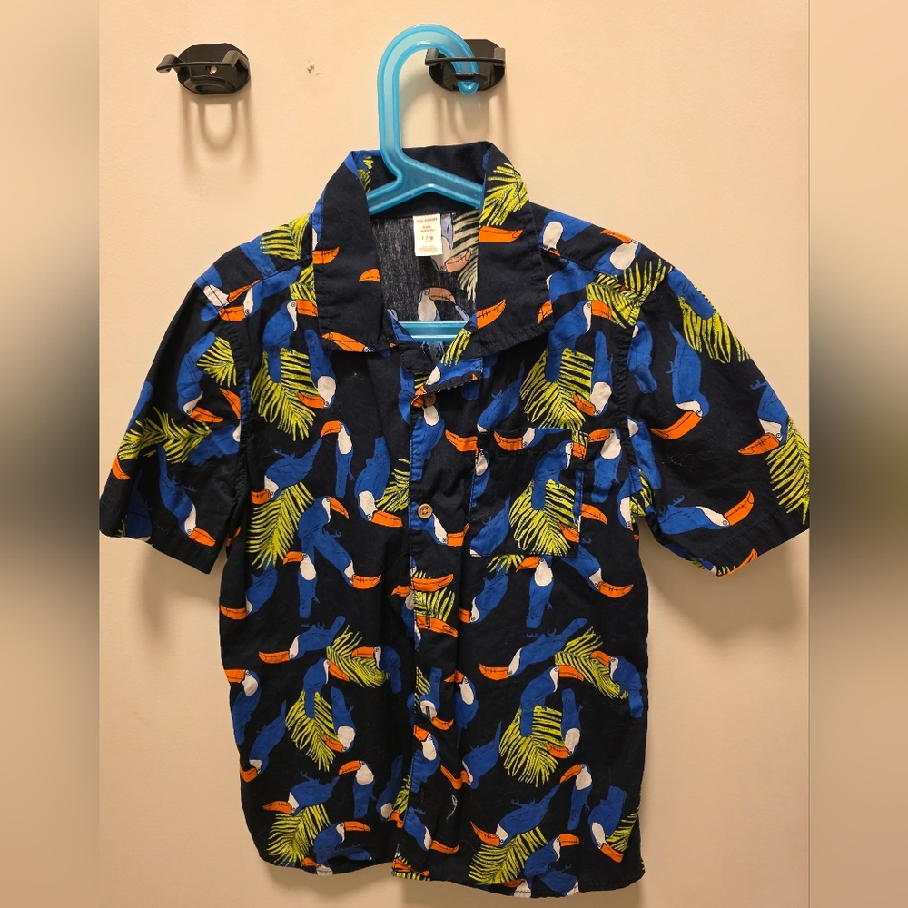 Joe Fresh Kids Toucan Print Shirt - Tropical L (10-12)